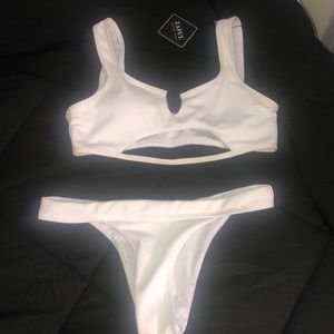zaful medium white bikini